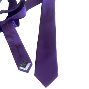Brent Morgan x Ties.com Purple Silk Skinny Tie 2 1/4”